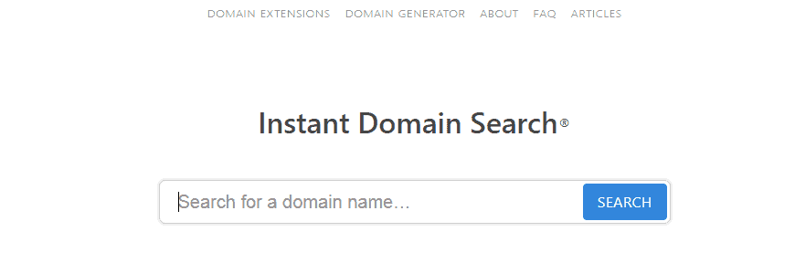 Instant Domain Search