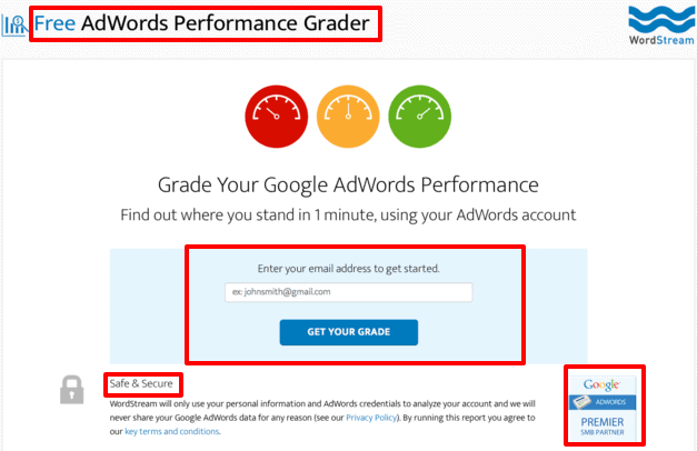 Use Adwords Performance Grader Tool