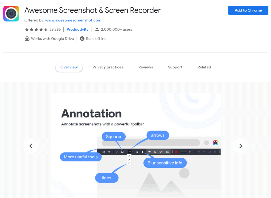 Awesome Screenshot Chrome Extension