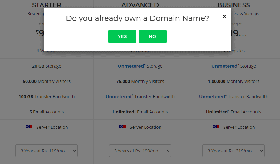 Bigrock Select Domain Name