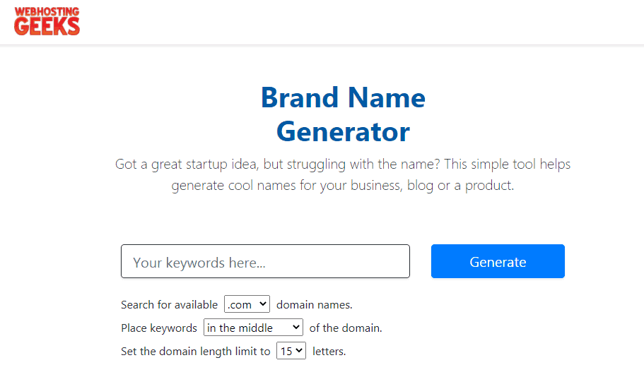 Brand Name Generator