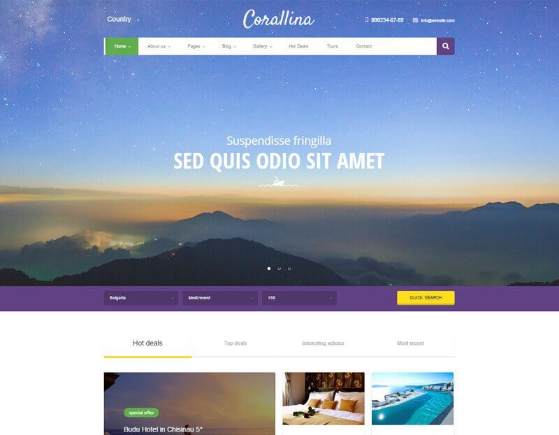 Corallina Booking WordPress Theme