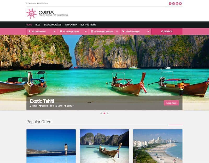 Cousteau WordPress Theme