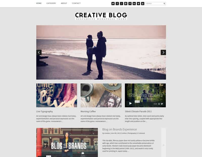 Creative Blog WordPress Theme By Mojo Marketplace
