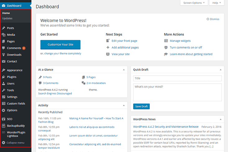 Understand Admin Dashboard