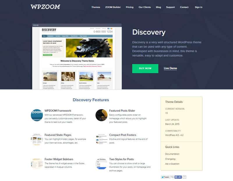Discovery WordPress Theme