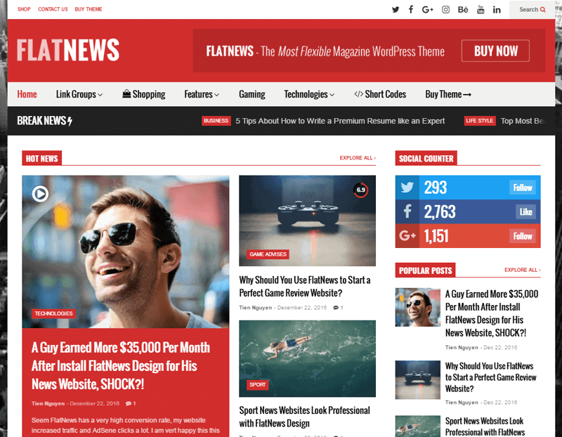 FlatNews Theme