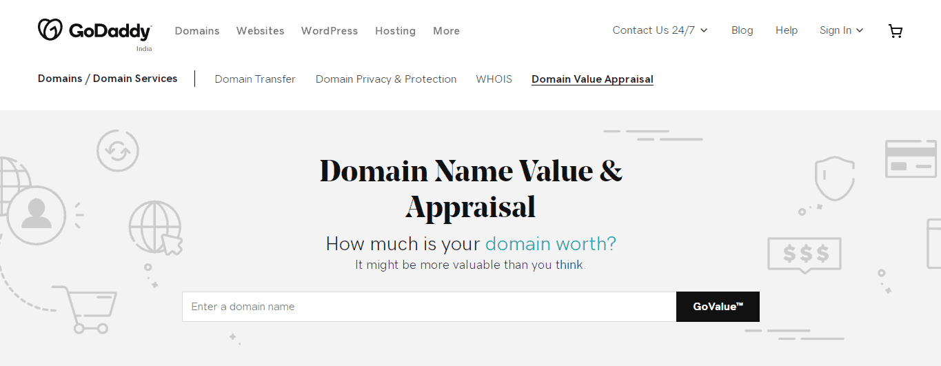 GoDaddy Free Domain Value and Appraisal Tool