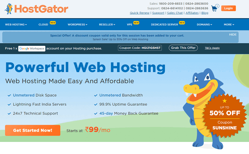 HostGator Hosting Site