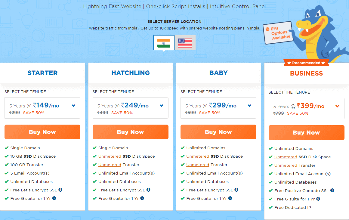 HostGator Plans