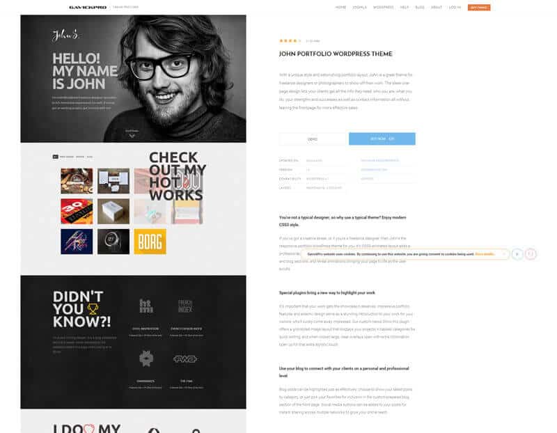 John Portfolio WordPress Theme