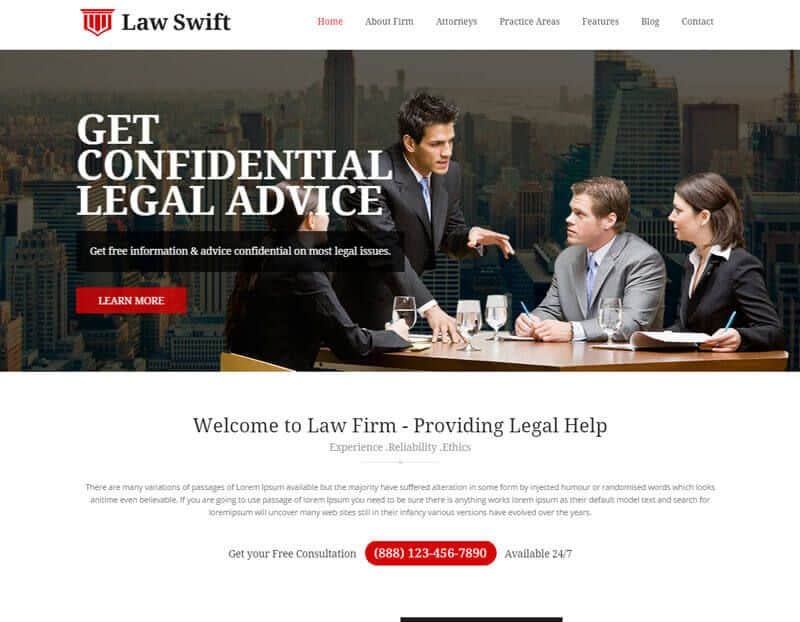 Law Swift WordPress Theme