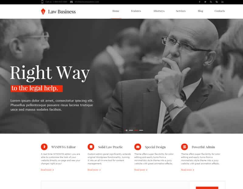 LawBusiness - Attorney & Lawyer WordPress Theme
