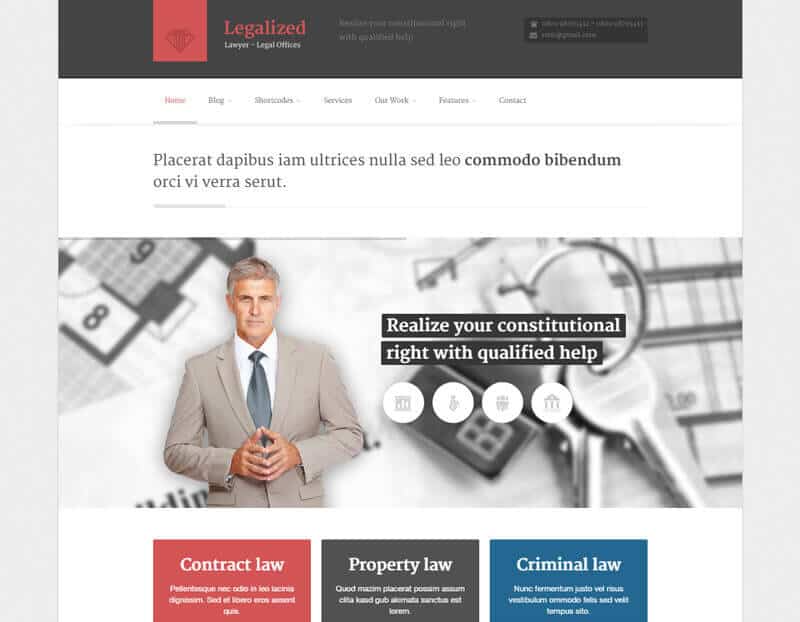 Legalized Modern Business WordPress Theme