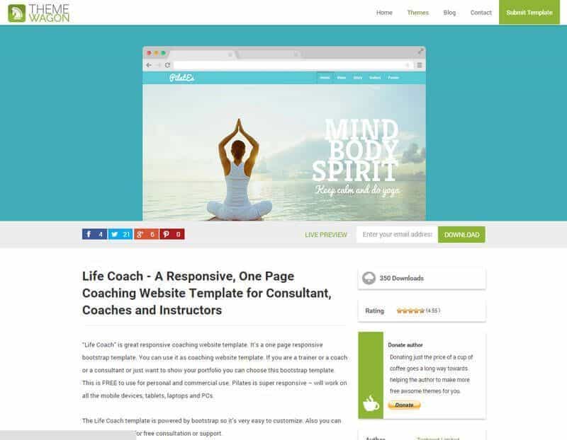 Life Coach WordPress Theme By Theme Wagon