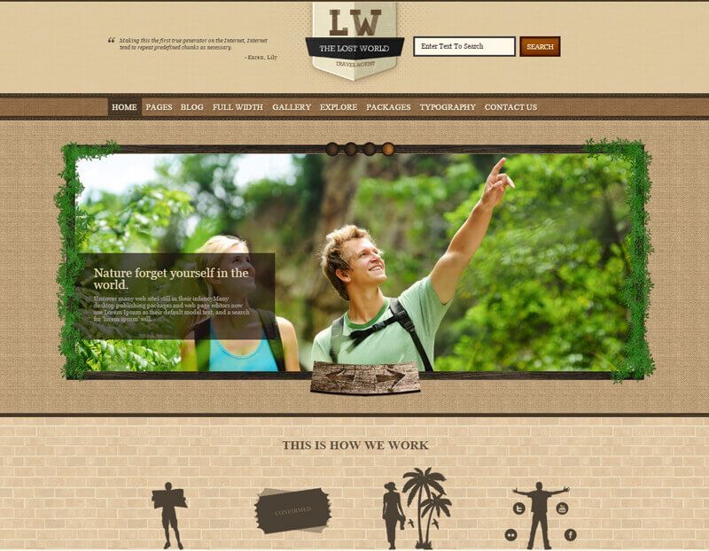 Lost World Travel Resort-Responsive WordPress Theme