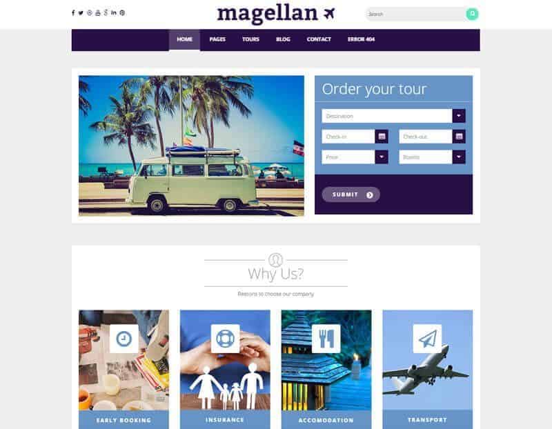 Magellan Travel WordPress Theme