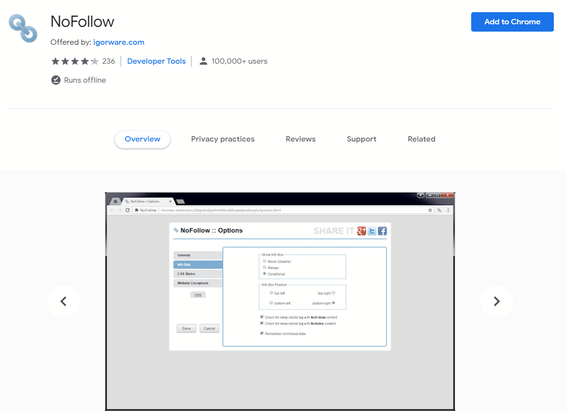 NoFollow Chrome Extension