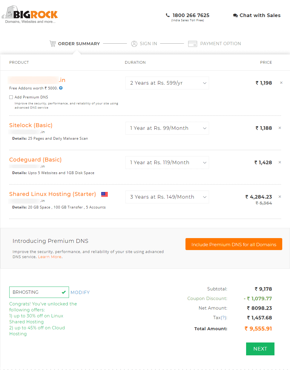 Bigrock coupon code 99