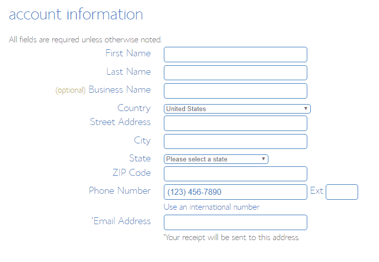 Add Account detail