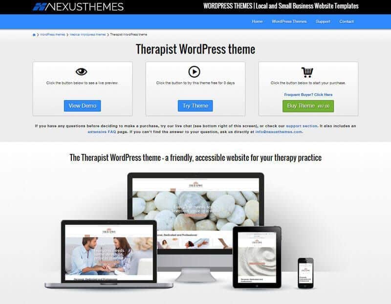 Therapist WordPress Theme By Nexus Themes