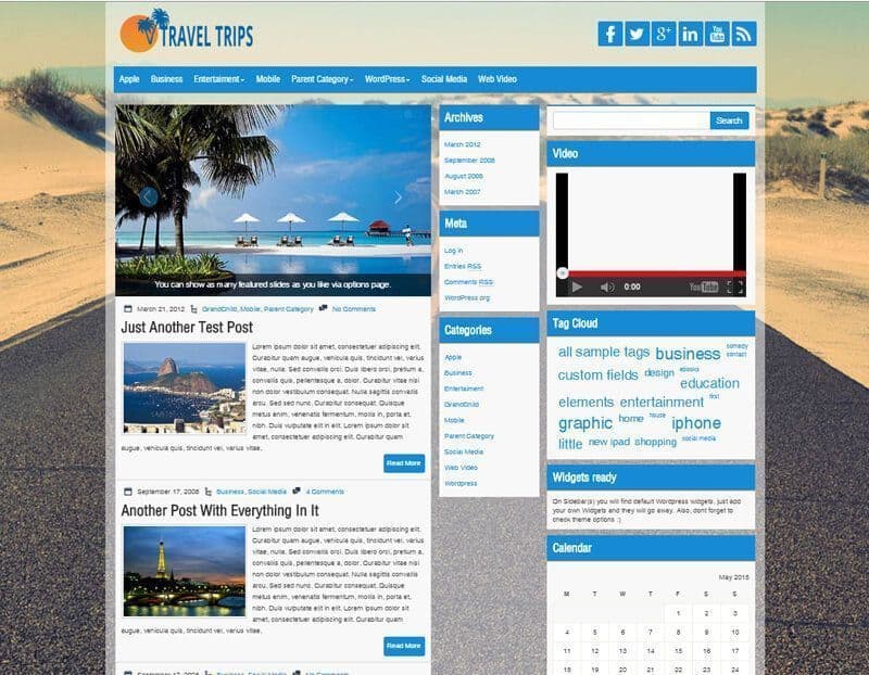TravelTrips WordPress Theme