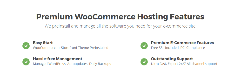 Siteground WooCommerce Hosting Features