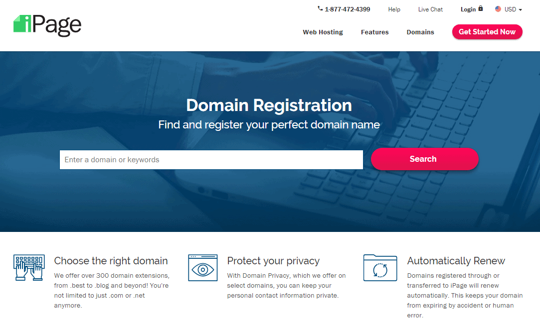 iPage Domain Registration