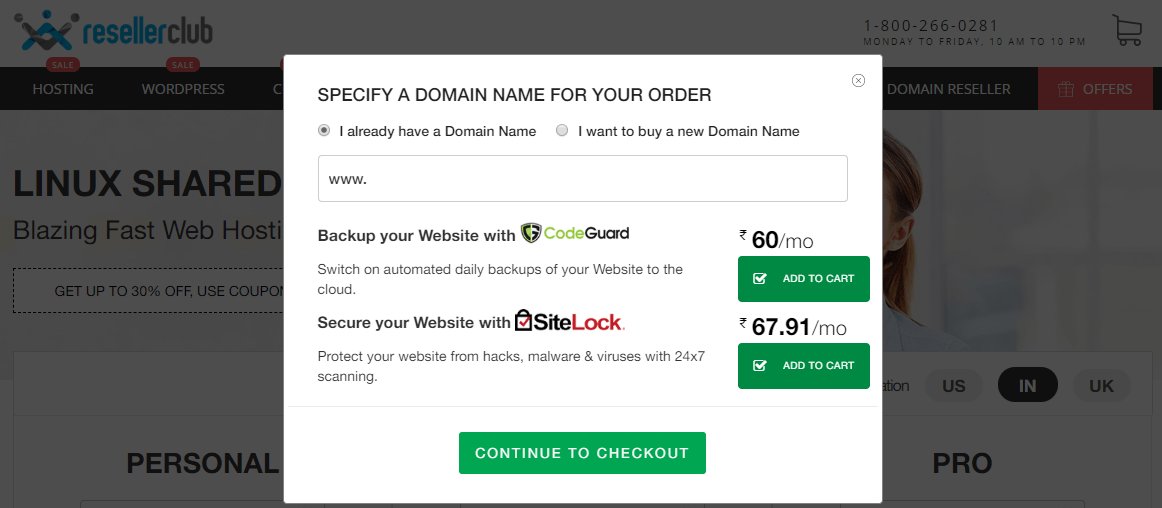 Register a new domain