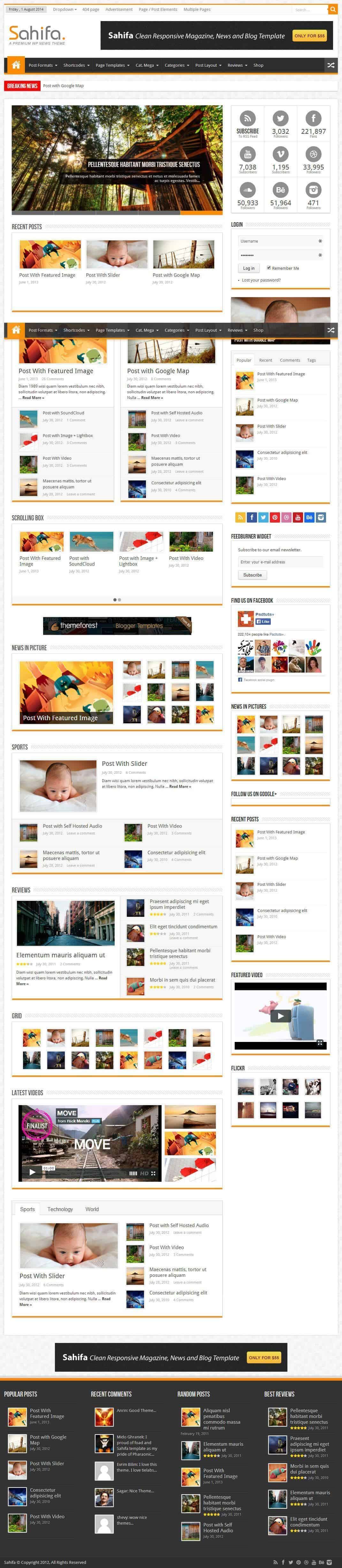 sahifa wordPress theme