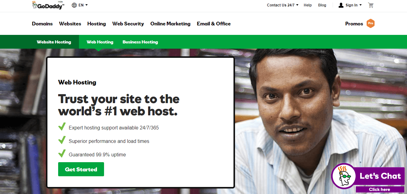 web hosting godaddy.in