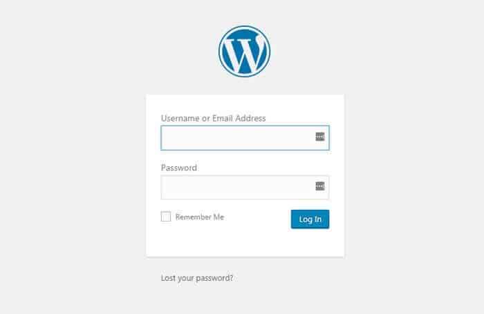 WordPress login